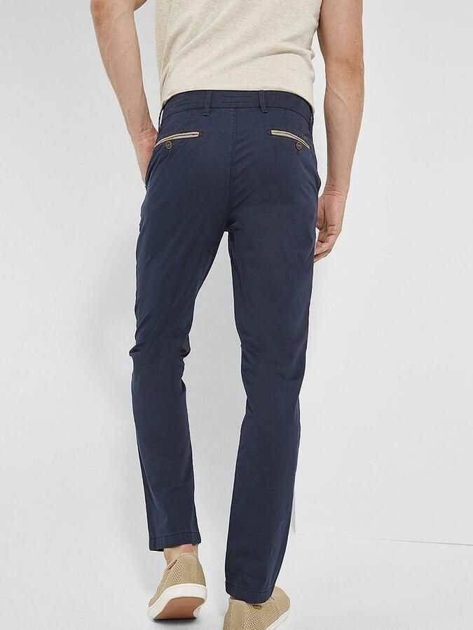 Gardeur Donkerblauwe Katoenen Broek Slim Fit Blue Heren - Foto 3