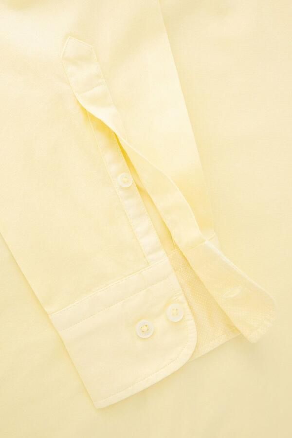 Hackett Overhemd Garment Dyed Geel - Foto 3