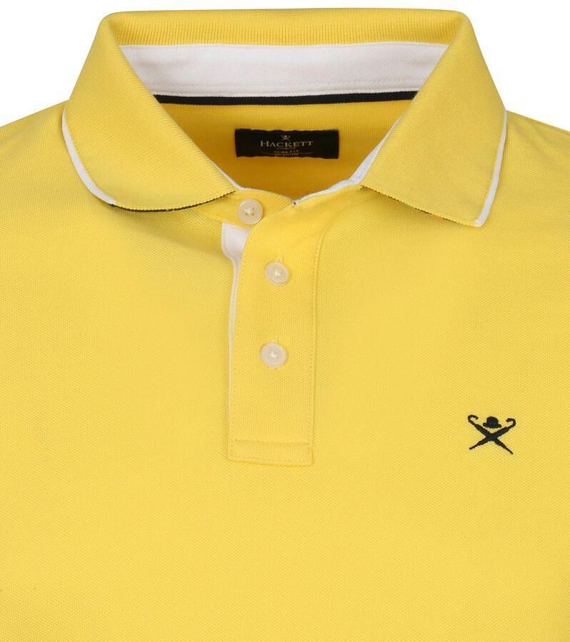 Hackett Heren Polo van 100% Katoen Yellow Heren
