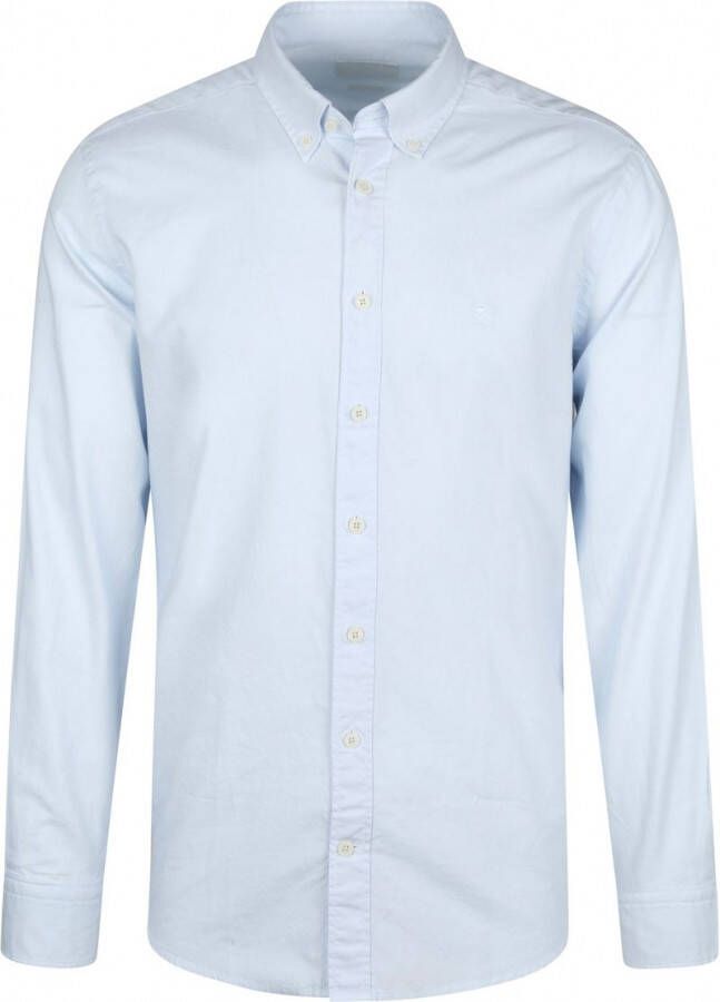 Hackett Overhemd Garment Dyed Oxford Blauw