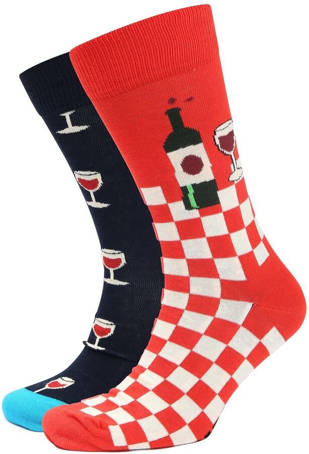 Happy Socks Lange sokken met partymotieven (Set van 2) - Foto 4
