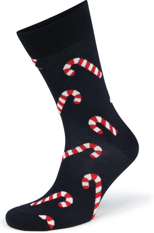 Happy Socks Regular fit sokken met logostitching model 'Candy Cane'