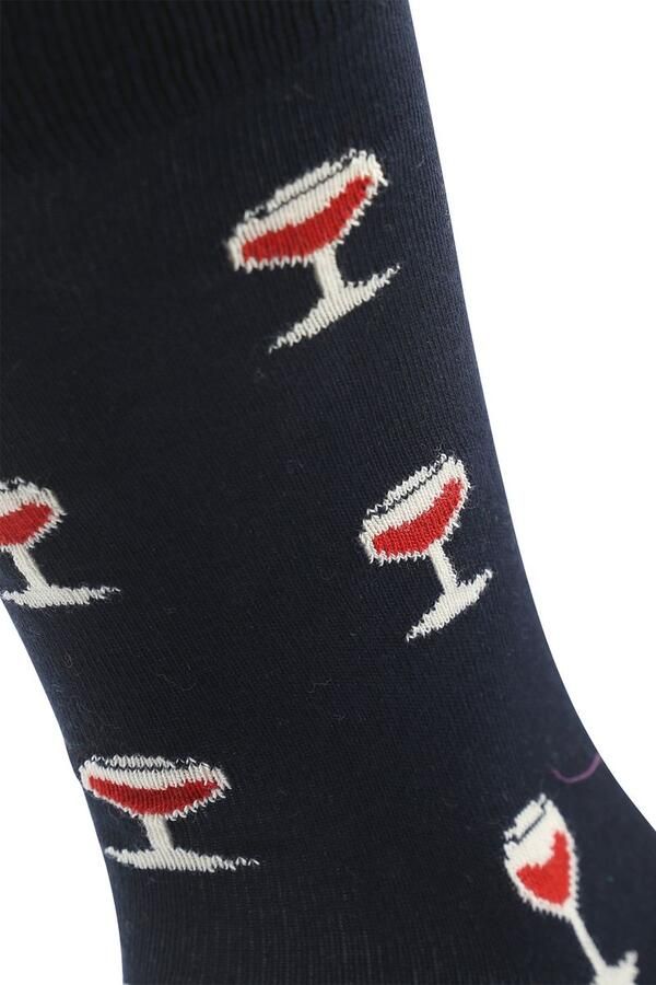 Happy Socks sokken Glass Of Wine donkerblauw - Foto 3