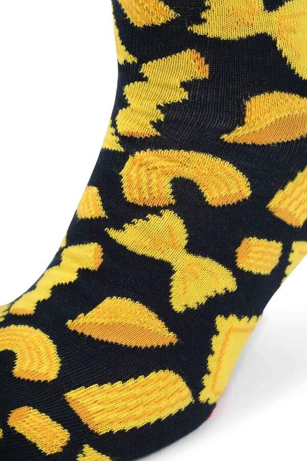 Happy Socks sokken Pasta zwart geel - Foto 3