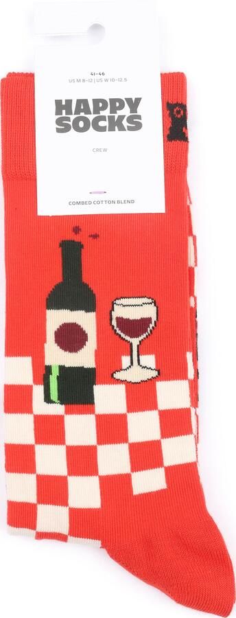 Happy Socks Sokken met labelstitching model 'Wine And Dine' - Foto 5