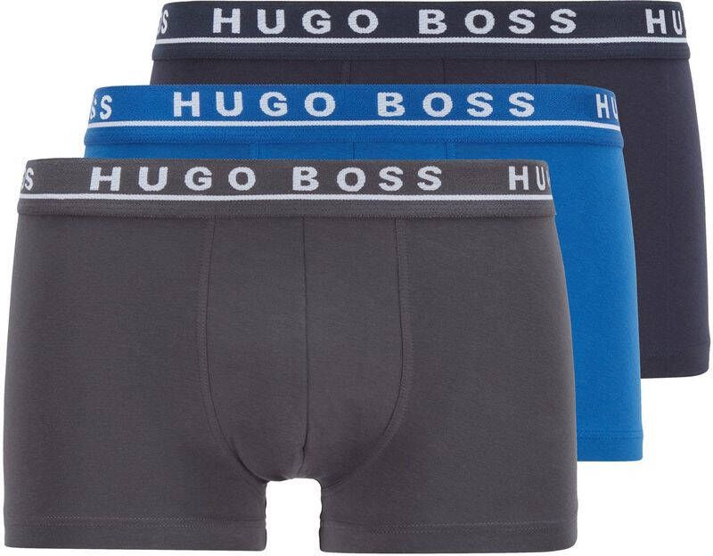Boss Boxershorts Trunk 3-Pack Open Blue