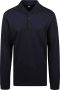 Hugo Boss Organisch Katoenen Longsleeve met Platgebreide Kraag Blue Heren - Thumbnail 1