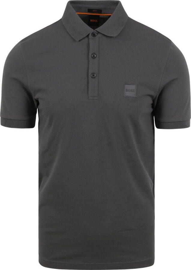 Boss Orange Donkergrijze Zomer Polo Shirt Heren Gray Heren