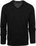Hugo Boss Slim-Fit Wollen Pullover V-Hals Trui Black Heren - Thumbnail 1