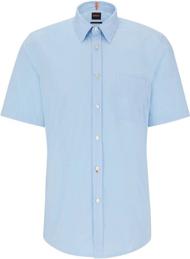 Hugo Boss Short Sleeve Relegant Overhemd Blauw Heren