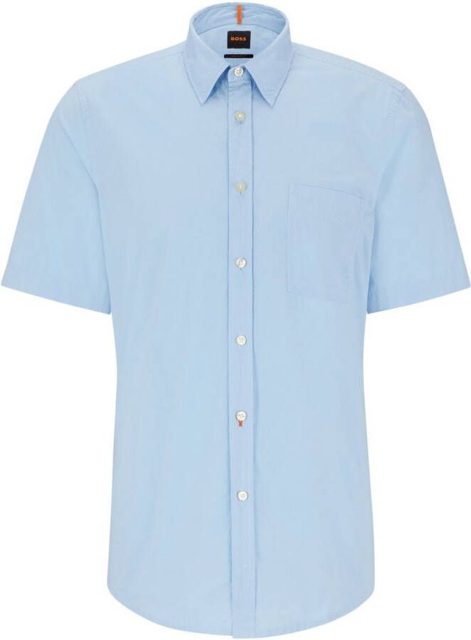 Boss Short Sleeve Relegant Overhemd Lichtblauw