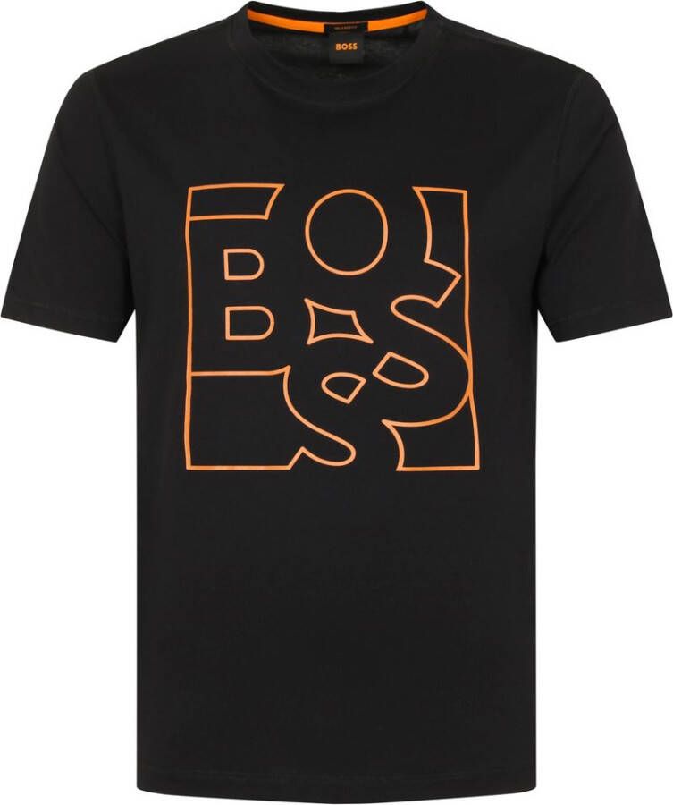 Boss T-shirt Teetrury 2 Zwart