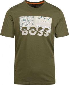 Hugo Boss T-shirt Thinking Logo Groen