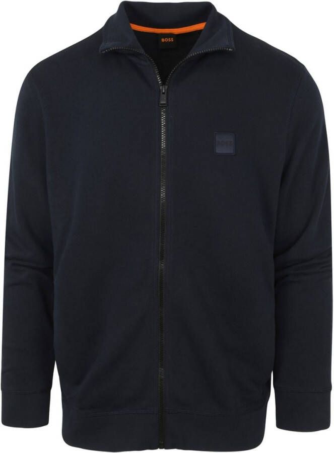 Hugo Boss Blauwe Katoenen Trui Stijlvol en Comfortabel Blue Heren