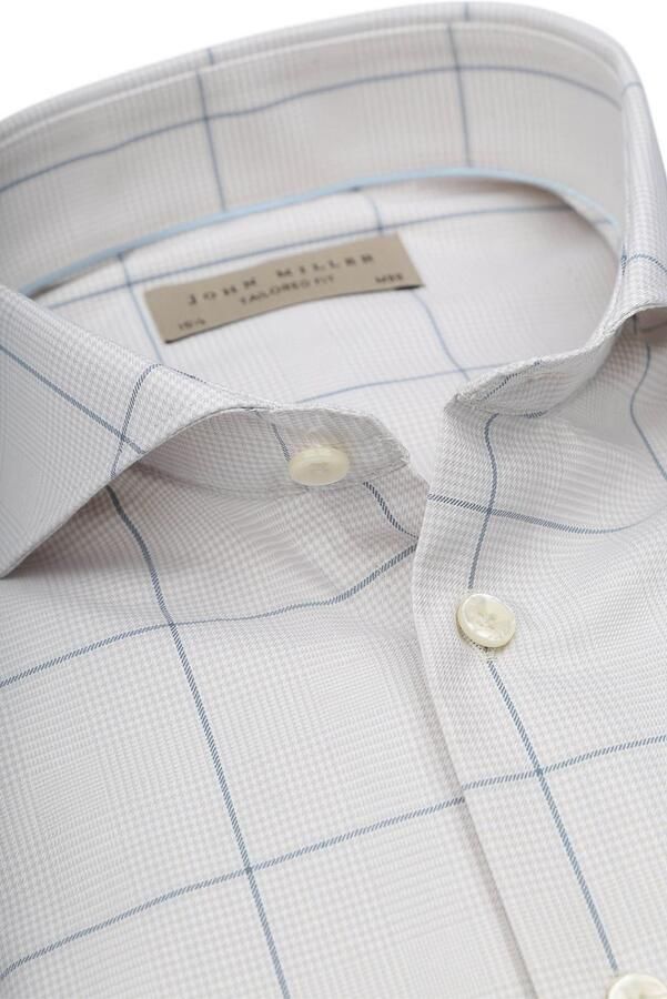 John Miller Overhemd Check Beige - Foto 3