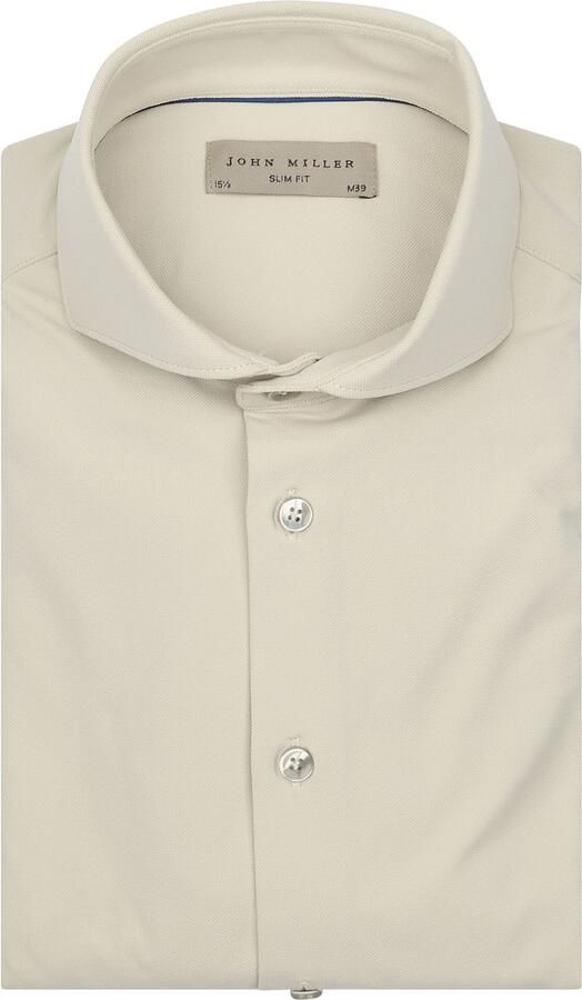 John Miller Overhemd Hyperstretch Beige - Foto 1