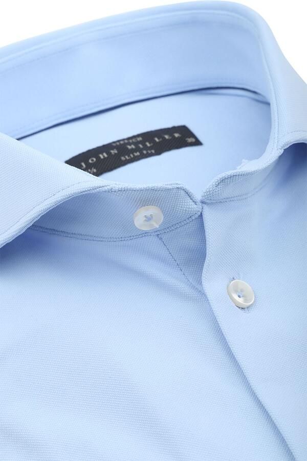 John Miller Slim Fit Hyperstretch Overhemd Blue Heren - Foto 4