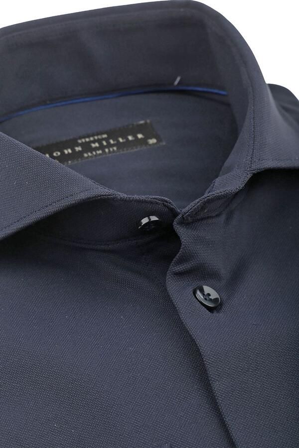 John Miller Overhemd Hyperstretch Navy - Foto 4