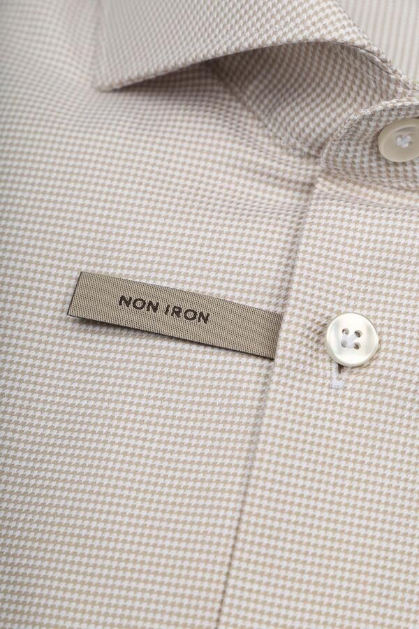 John Miller Overhemd Lange Mouw Overhemd Small Check Beige - Foto 2