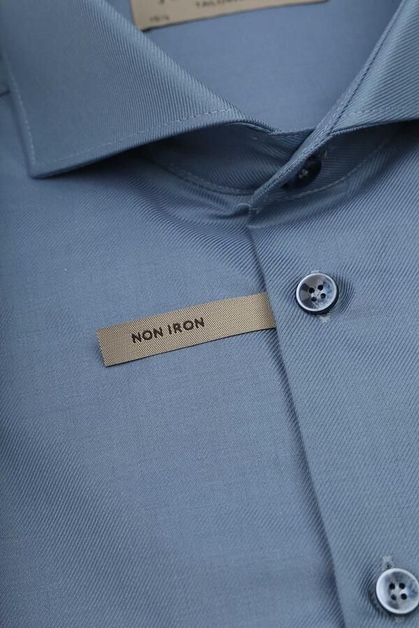 John Miller Overhemd Twill Indigo - Foto 2