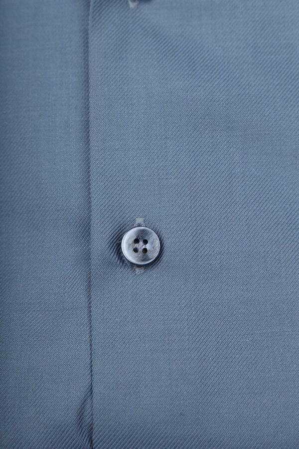 John Miller Overhemd Twill Indigo - Foto 3