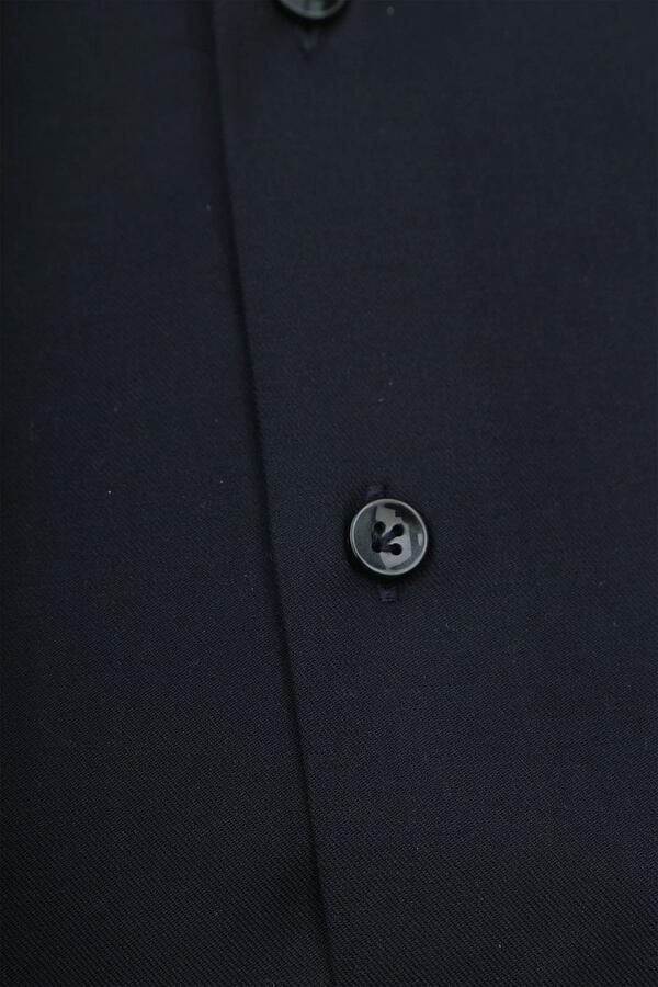John Miller Overhemd Twill Navy - Foto 2