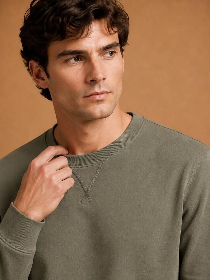 KING Essentials The George Sweater Olijfgroen - Foto 3