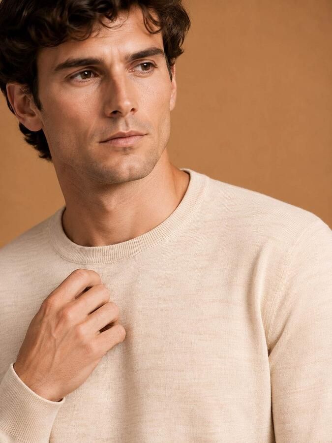 KING Essentials The John Pullover Merino Ecru - Foto 3