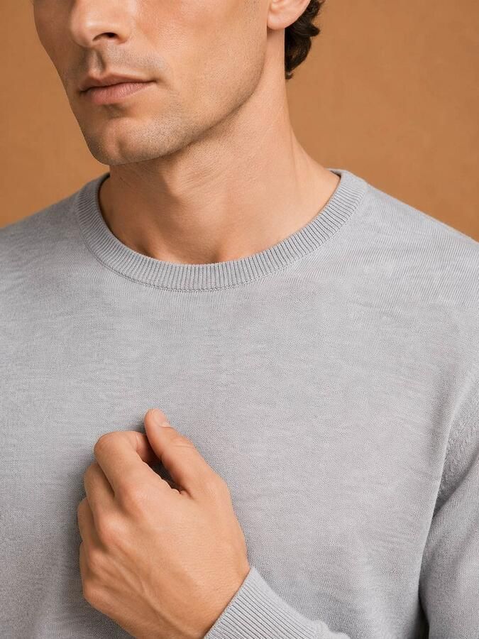 KING Essentials The John Pullover Merino Grijs - Foto 3