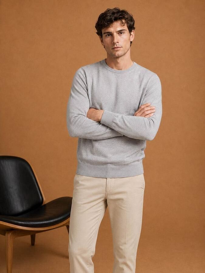 KING Essentials The John Pullover Merino Grijs - Foto 4