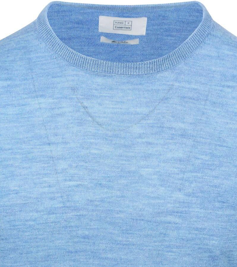KING Essentials The John Pullover Merino Lichtblauw - Foto 2