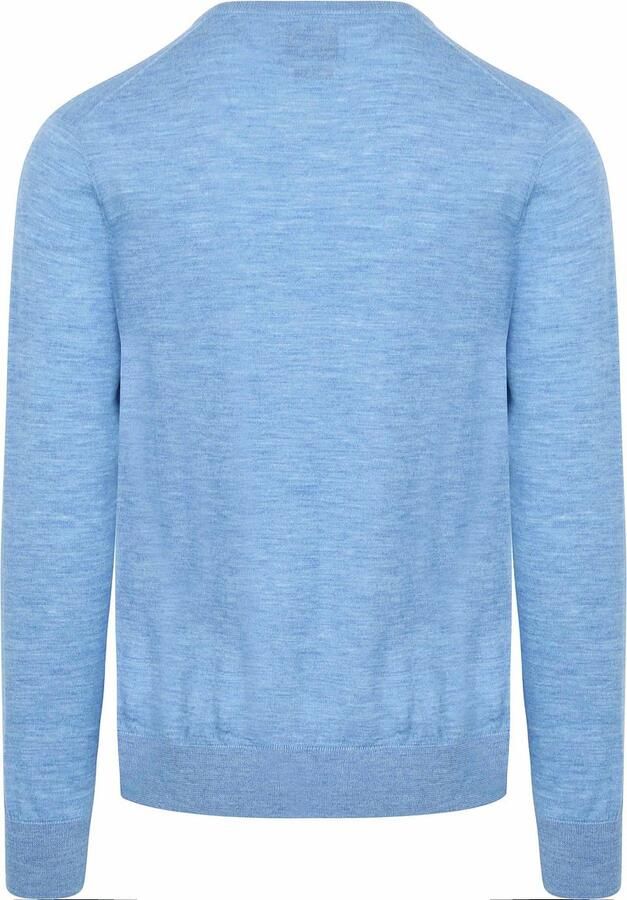 KING Essentials The John Pullover Merino Lichtblauw - Foto 3