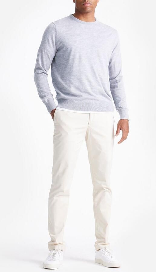 KING Essentials The John Pullover Merino Lichtgrijs - Foto 2