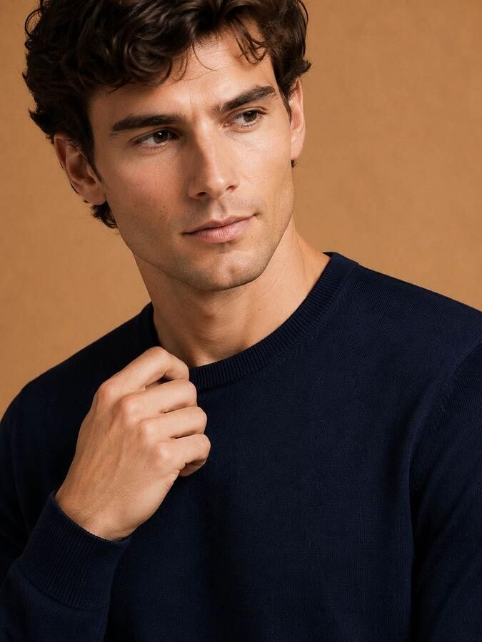 KING Essentials The John Pullover Merino Navy - Foto 3