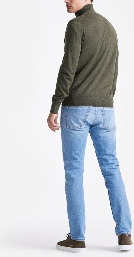 KING Essentials The Michael Half Zip Pull Army Merino Groen