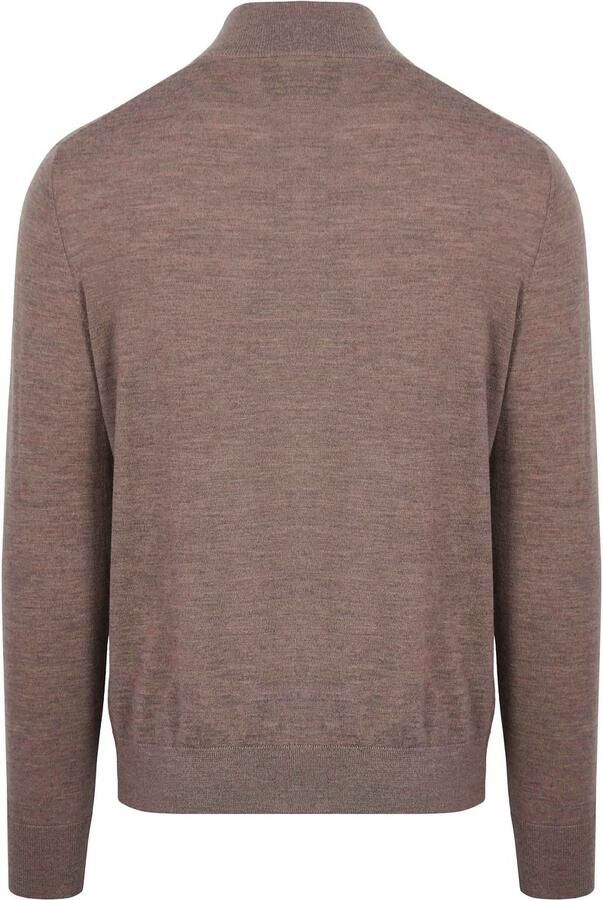 KING Essentials The Michael Half Zip Pull Merino Bruin - Foto 3