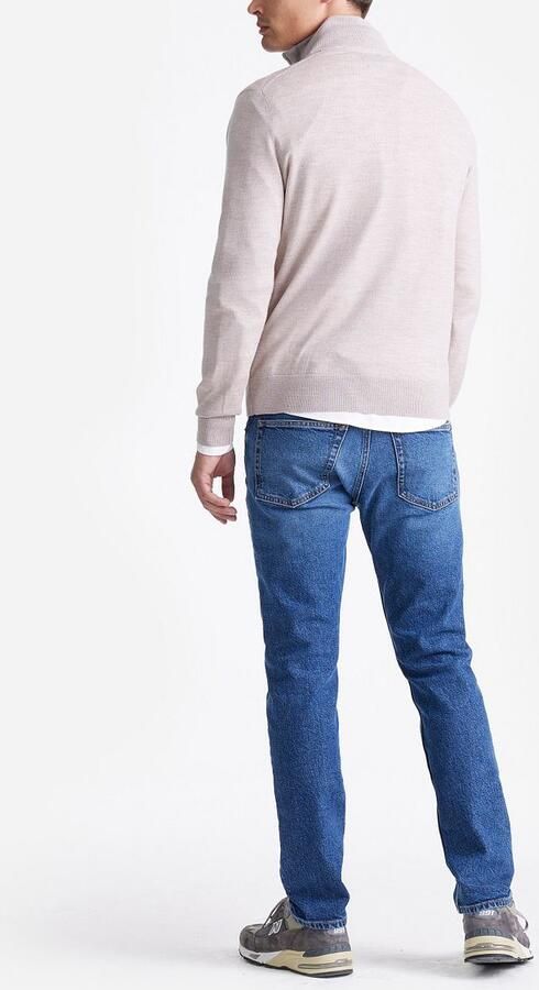 KING Essentials The Michael Half Zip Pull Merino Greige - Foto 4