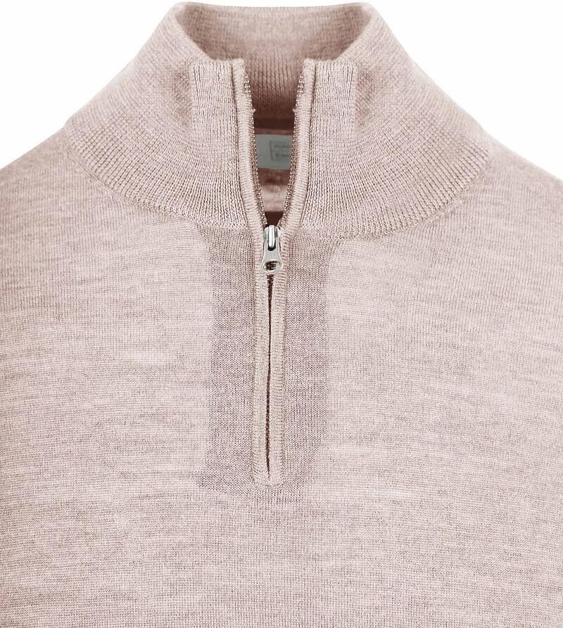 KING Essentials The Michael Half Zip Pull Merino Greige - Foto 2