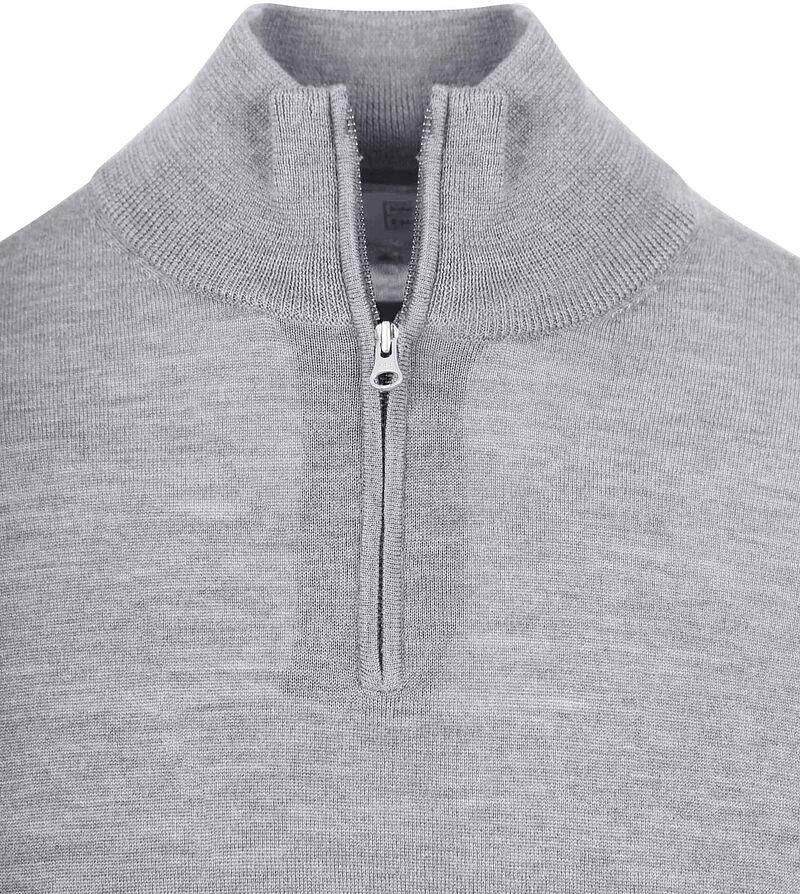 KING Essentials The Michael Half Zip Pull Merino Grijs