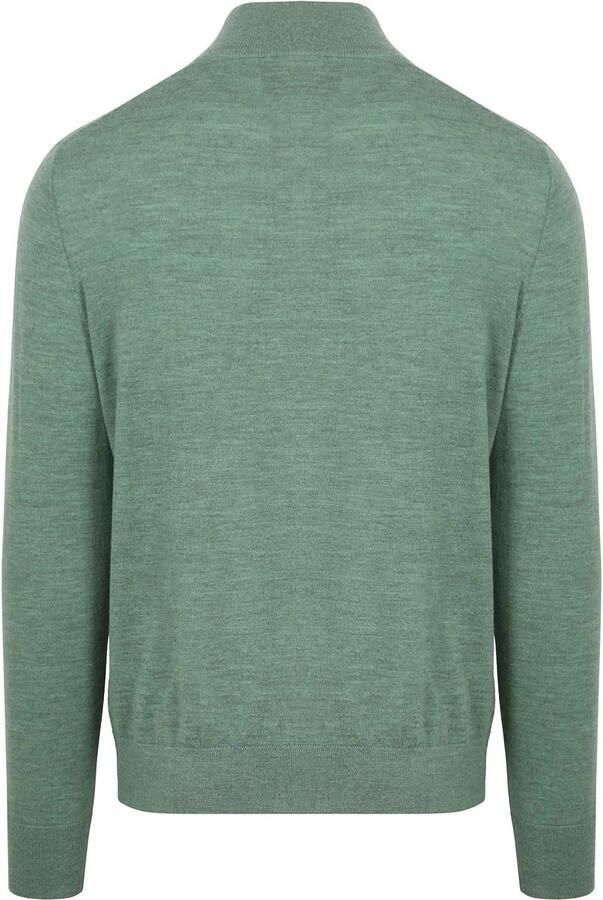 KING Essentials The Michael Half Zip Pull Merino Groen - Foto 3