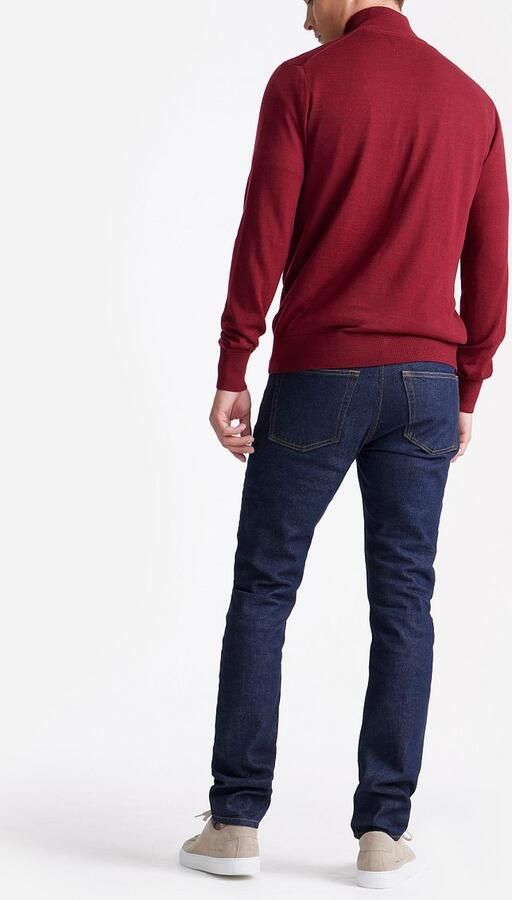 KING Essentials The Michael Half Zip Pull Merino Rood - Foto 3