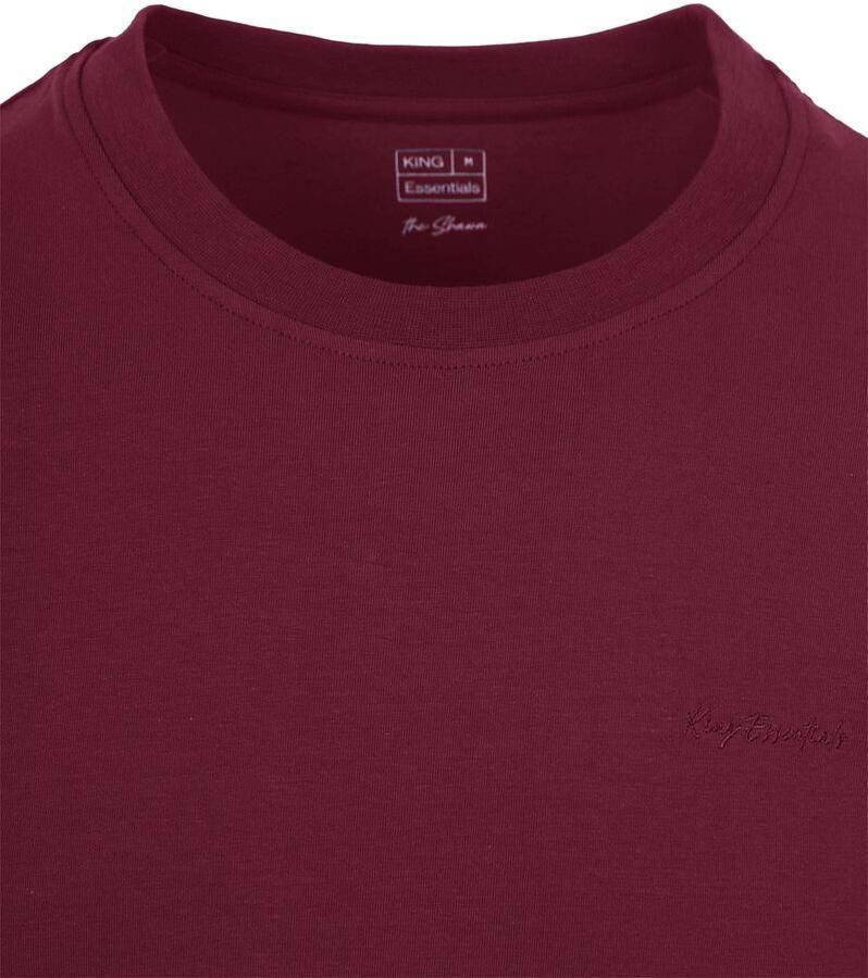 KING Essentials The Shawn T-Shirt Burgundy - Foto 2