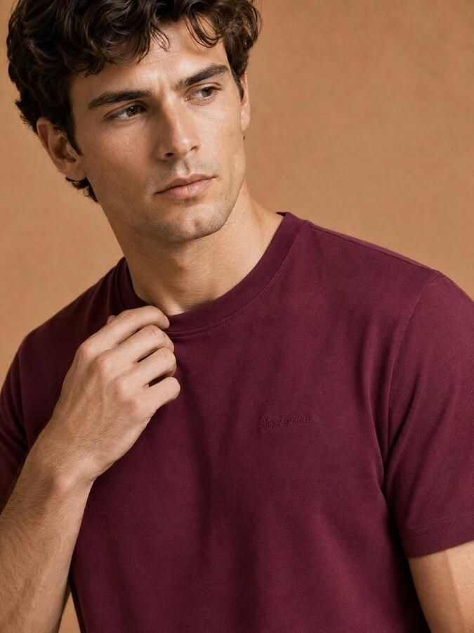 KING Essentials The Shawn T-Shirt Burgundy - Foto 4