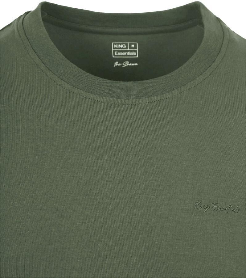KING Essentials The Shawn T-Shirt Olijfgroen - Foto 2