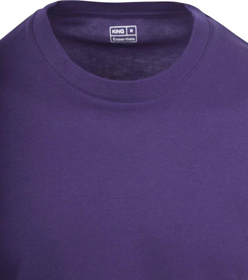 KING Essentials The Steve T-Shirt Donkerpaars - Foto 2
