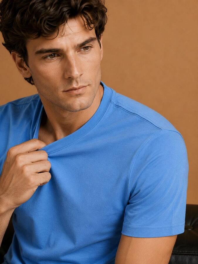 KING Essentials The Steve T-Shirt Mid Blauw - Foto 3