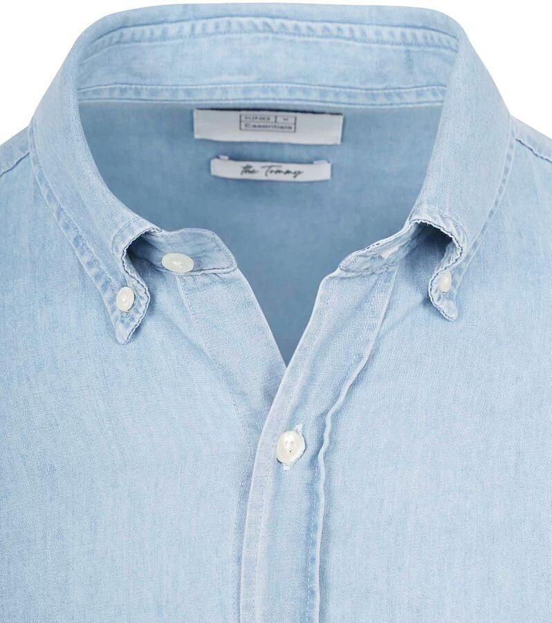 KING Essentials The Tommy Denim Overhemd Chambray Lichtblauw - Foto 2