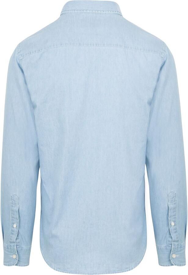 KING Essentials The Tommy Denim Overhemd Chambray Lichtblauw - Foto 3