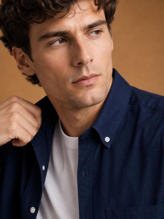 KING Essentials The Tommy Overhemd Navy - Foto 2