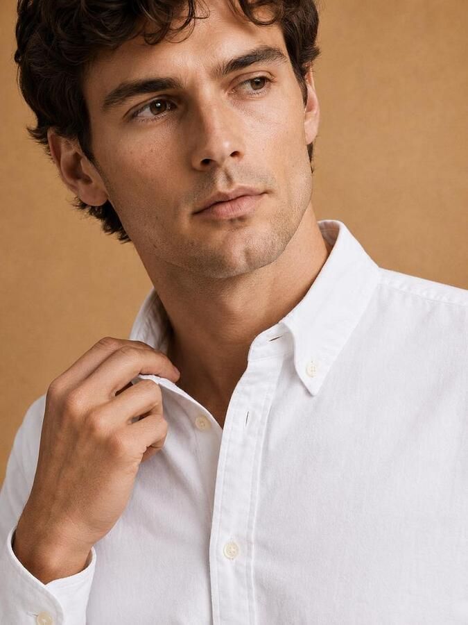 KING Essentials The Tommy Oxford Overhemd Wit - Foto 3